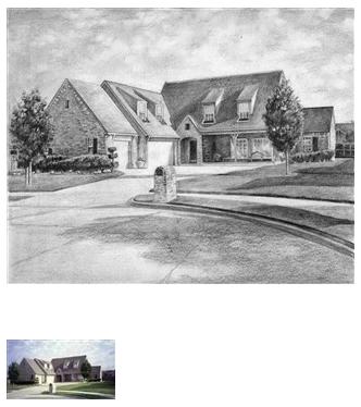 House pencil drawing 4