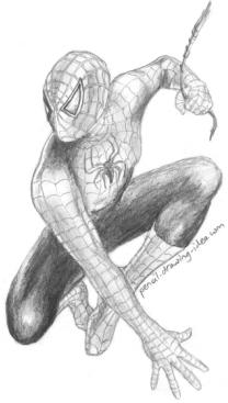 Pencil Drawings of Spiderman 2