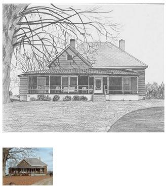 House pencil drawing 2