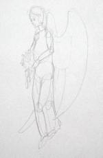 Angel Pencil Drawing - Sketch 2
