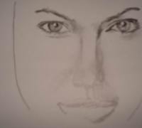 Celebrity drawing pencil - Angelina Jolie 12