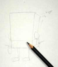 Spongebob's pencil sketch