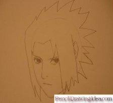 How to draw Sasuke Uchiha - Sketch 5