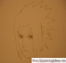 How to draw Sasuke Uchiha - Sketch 6