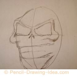 Evil Skull Drawing - Step By Step How To Draw An Evil Skull