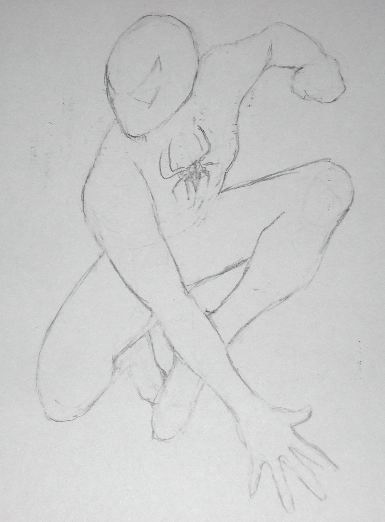Pencil Drawings of Spiderman - Sketch 4