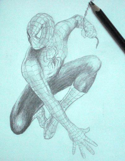 Pencil Drawings of Spiderman 1