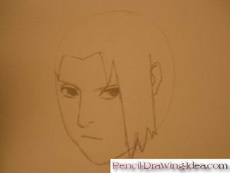 How to draw Sasuke Uchiha - Sketch 4