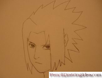 How to draw Sasuke Uchiha - Sketch 7